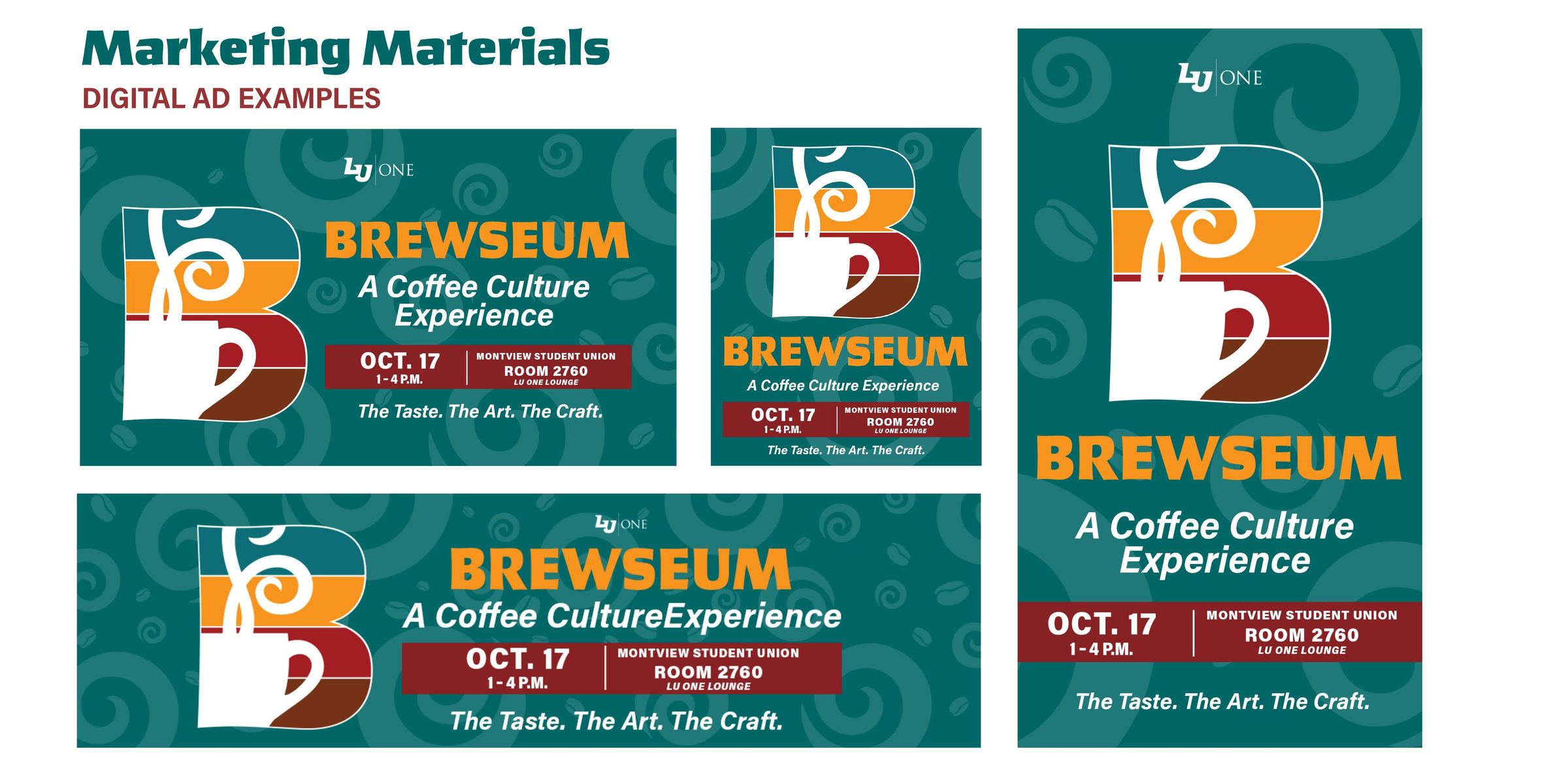 Brewseum digital marketing ads in multiple formats